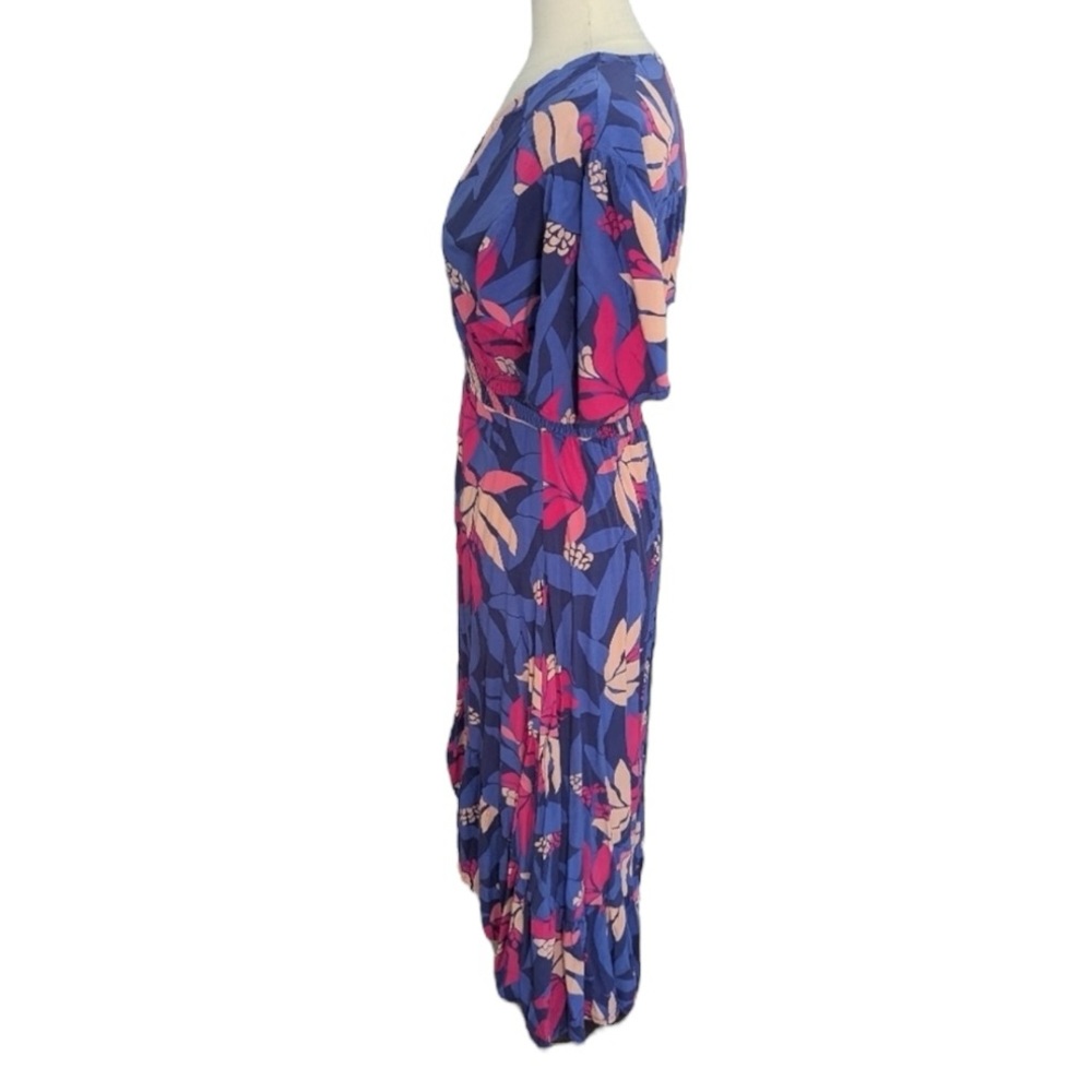 Anthropologie Abel The Label Santa Cruz Floral Midi Dress Blue Pink Boho M - Picture 8 of 10